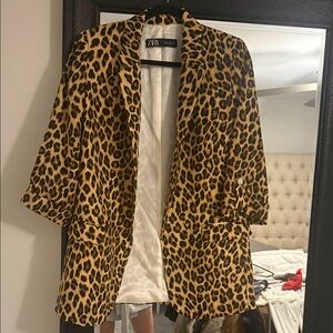 Zara Women's Animal Print Blazer